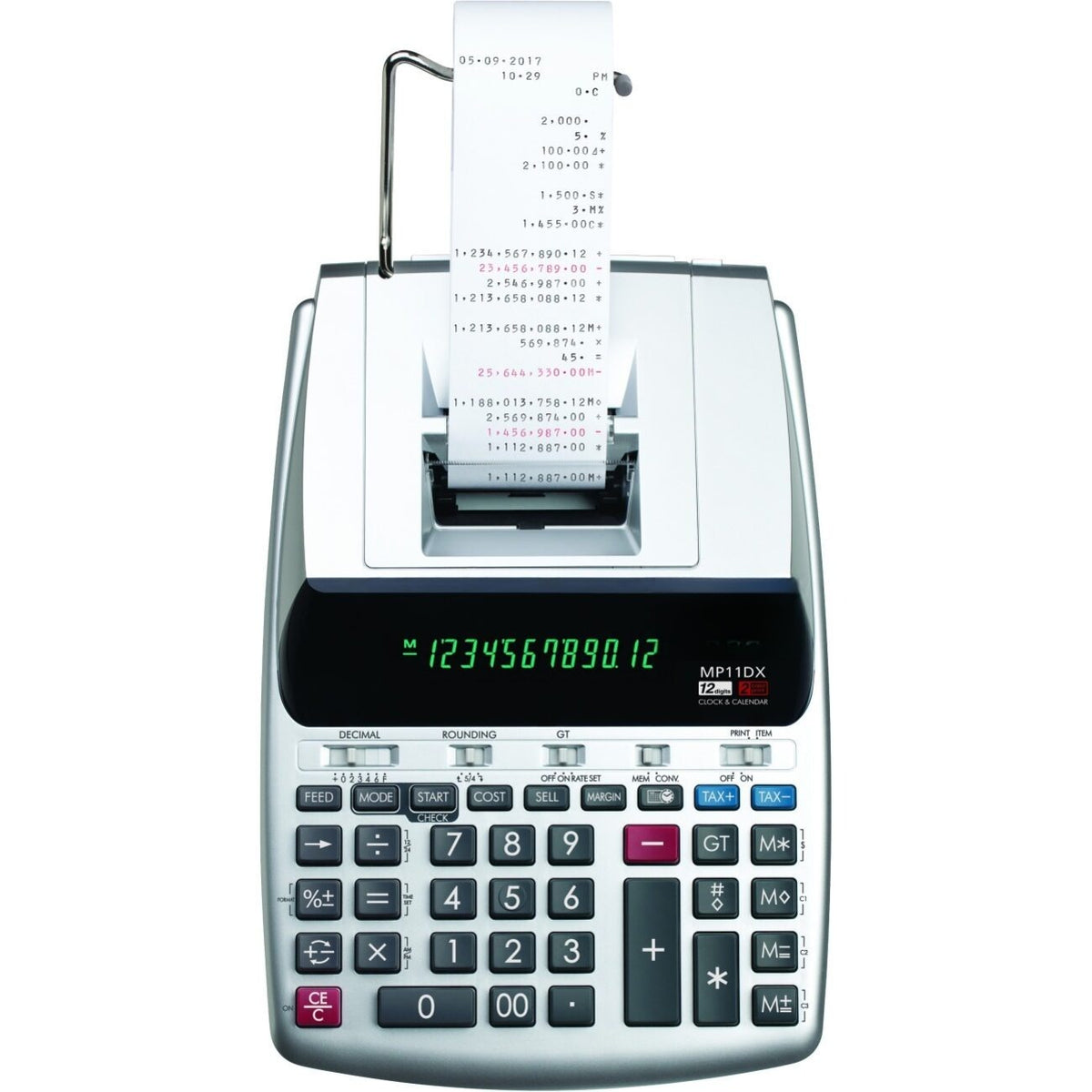 MP11DX-2 Printing Calculator front view