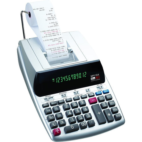 MP11DX-2 Printing Calculator angled view