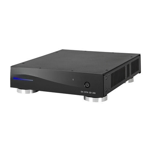 EA-DYN-2D-200 Class-D amplifier angled front view