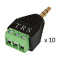 3.5mm male to 3-pin screw terminal adapter