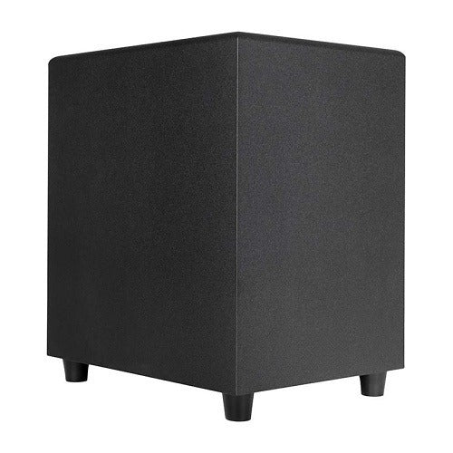 ES-PWR-SNDBR-180-BLK subwoofer angled view