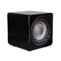 ES-SUB-EVO8-250-BLK subwoofer angled view