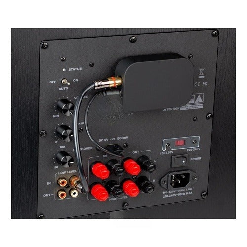 ES-SUB-WIRELESS-KIT receiver installed on subwoofer